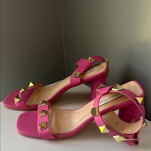 Pink Studded Women's Heels
